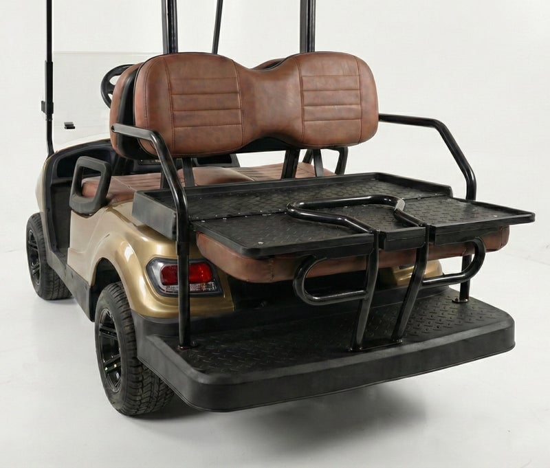 EPIC 2+2 Non-Lifted Electric Golf Cart with Lithium Battery 150Ah & Standard Tires | 4-Seater LSEV (Golden) - Image 4